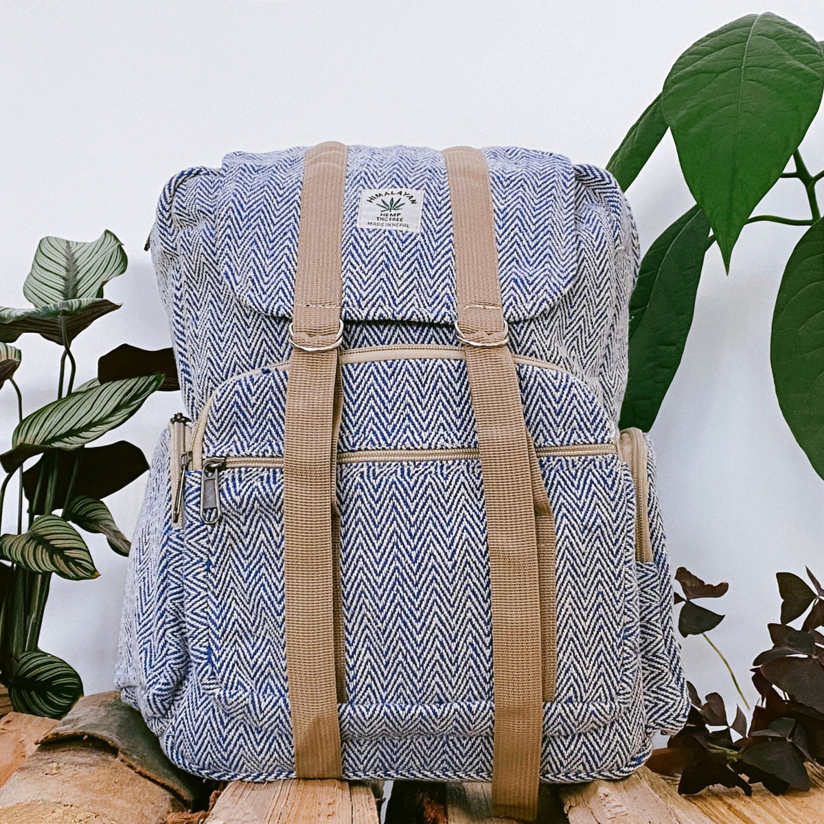 Hanf Rucksack Blau
